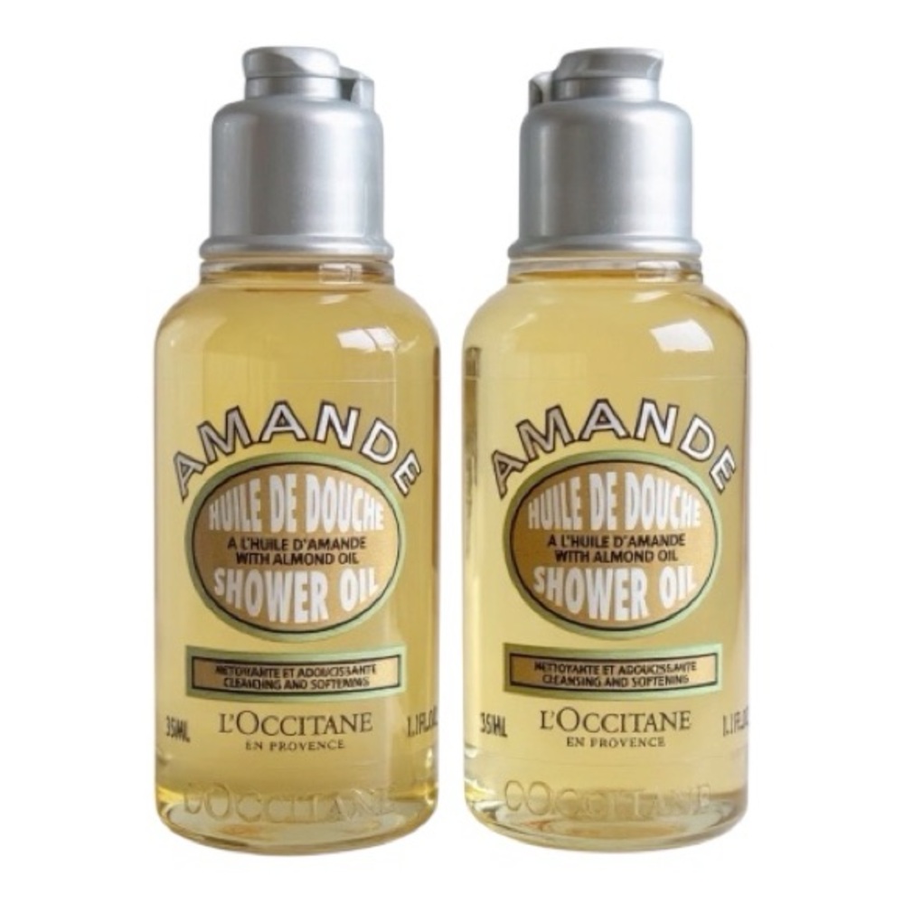 L’Occitane Almond Shower Oil Twin Pack 35ml x2 New Sealed